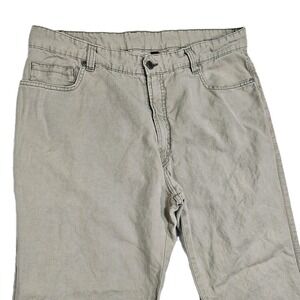 Ermenegildo Zegna Pants Mens 34X31 Cotton Linen Slim Straight Fit Jeans Chino